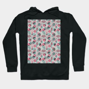 Polka dots nature elements gray Hoodie